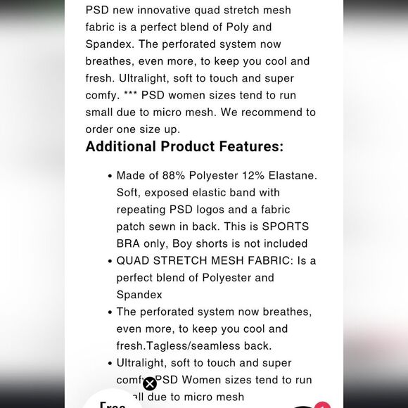 PSD Warfare Culture Sports Bra - Picture 6 of 8